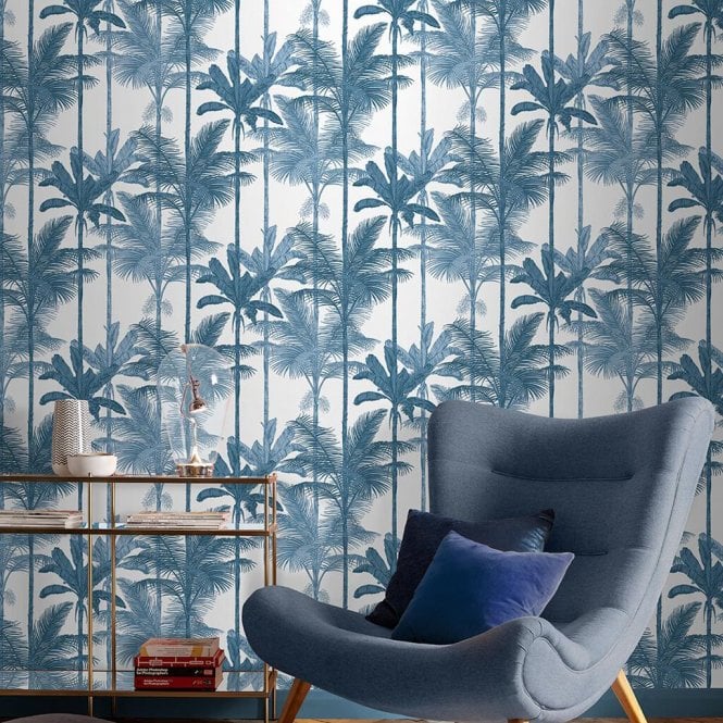 Graham & Brown  Jungle Cobalt Wallpaper 105914