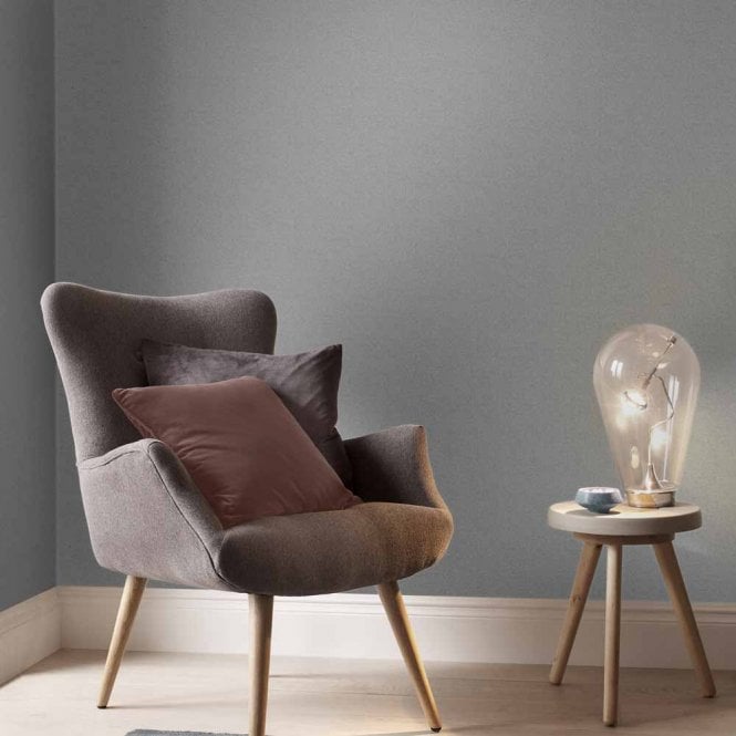 Graham & Brown  Lagom Grey Plain Wallpaper 106841