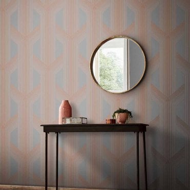 Graham & Brown Lagom Grey/ Rose Gold Wallpaper 106761