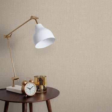 Graham & Brown Linen Beige Wallpaper 105854