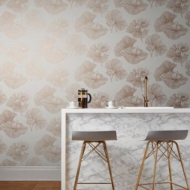Graham & Brown Lotus Cream Wallpaper 105934