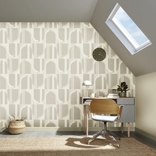 Graham & Brown  Marcia Taupe Wallpaper 118013