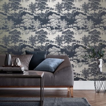 Graham & Brown Meadow Notte Wallpaper 105230