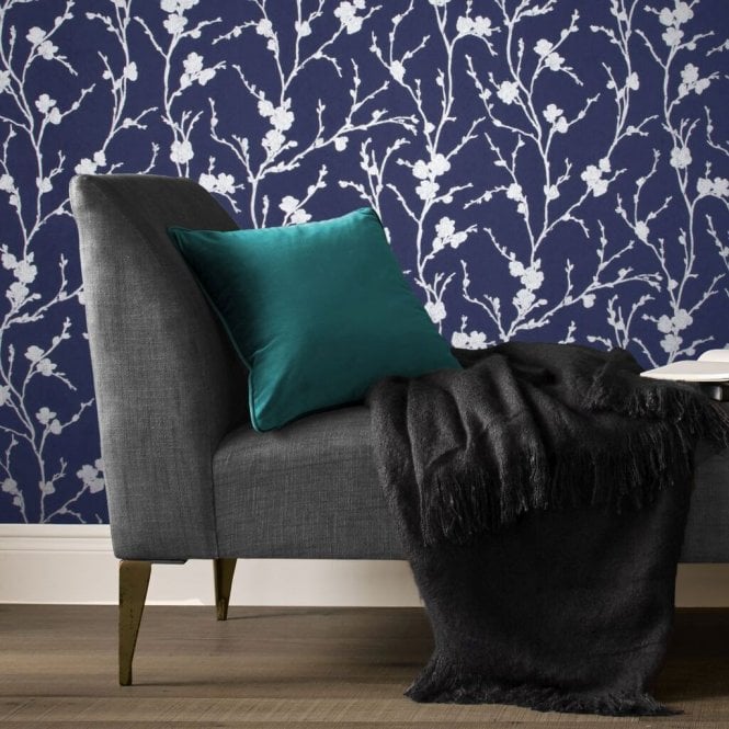 Graham & Brown  Meiying Cobalt Wallpaper 103523