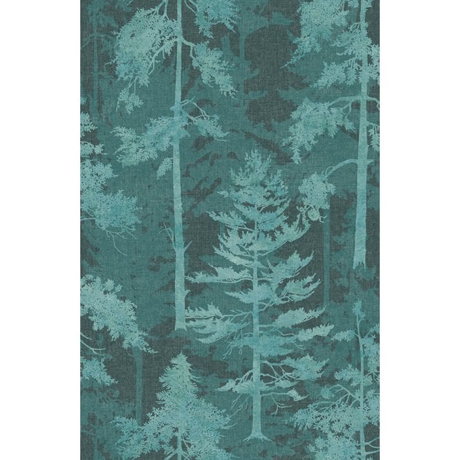 Graham & Brown  Norse Forest Teal Wallpaper 121428