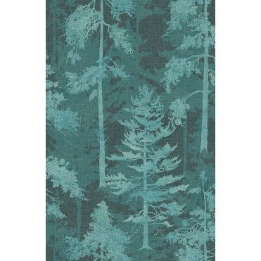 Graham & Brown Norse Forest Teal Wallpaper 121428