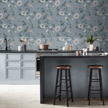 Graham & Brown Nuit Sky Blue Wallpaper 115047