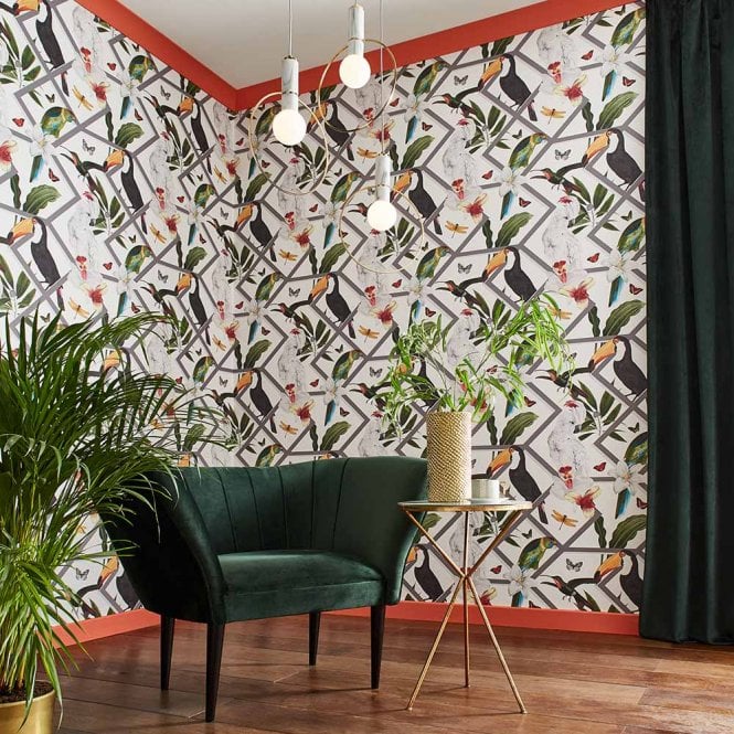 Graham & Brown  Perch White Wallpaper 107603