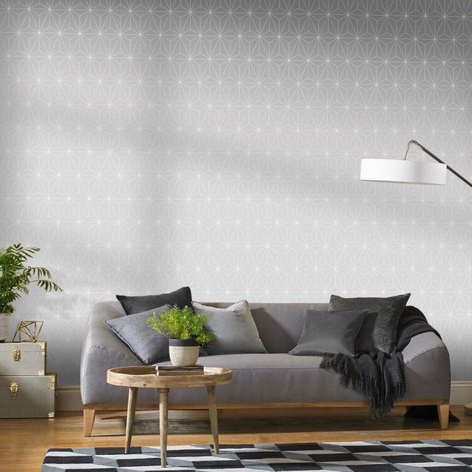 Graham & Brown  Prism Silver Wallpaper 104740