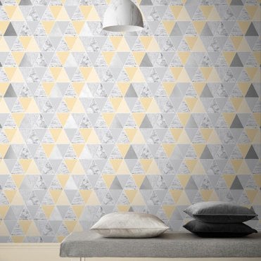 Graham & Brown Graham & Brown Reflections Lemon Wallpaper 105907
