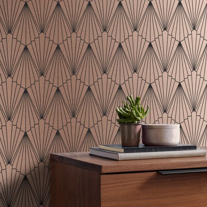 Graham & Brown  Rene Rose Gold Wallpaper 105927