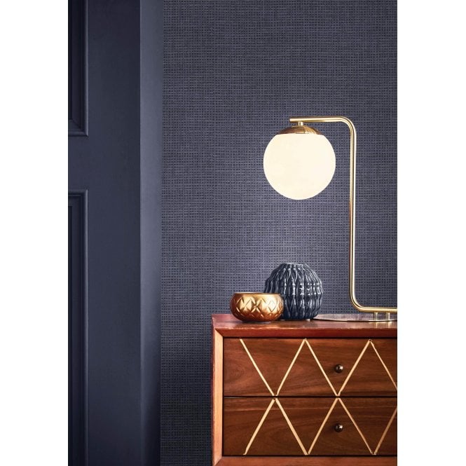 Graham & Brown  Rustic Weft Denim Wallpaper 124092