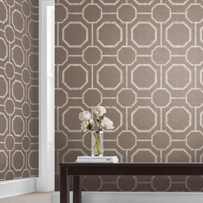 Graham & Brown  Sashiko Greige Wallpaper 105771