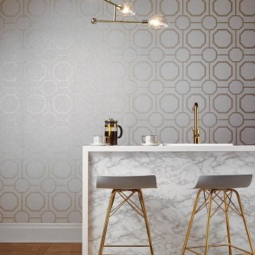 Graham & Brown Sashiko Pearl Wallpaper 105770