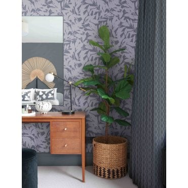 Graham & Brown Shadow Play Denim Wallpaper 124146