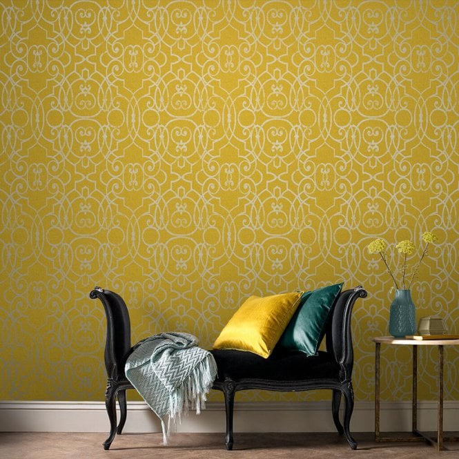 Graham & Brown  Shoji Saffron Wallpaper 105234
