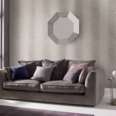Graham & Brown Tornado Stripe White Wallpaper 106392