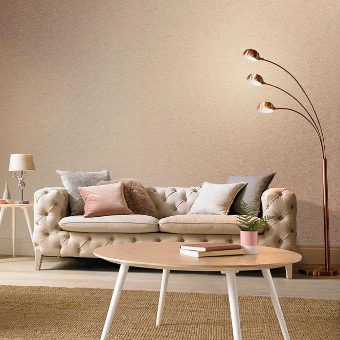 Graham & Brown  Tranquil Rose Gold Wallpaper 100536