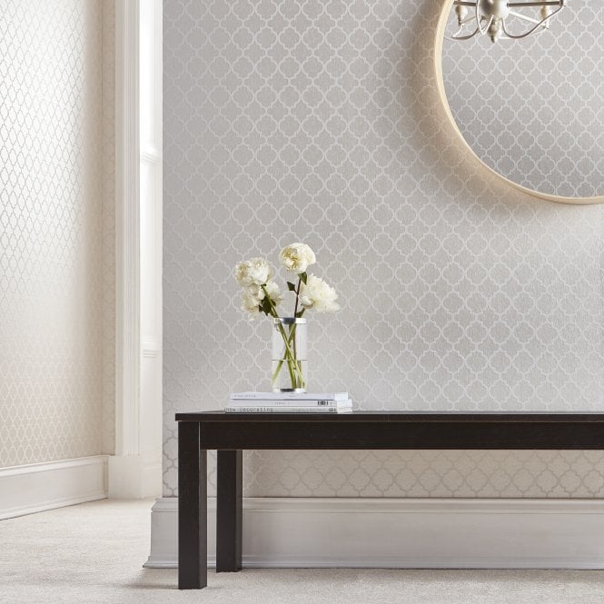 Graham & Brown  Trelliage Bead Pearl Wallpaper 105125