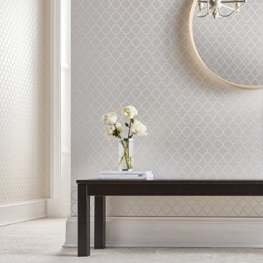 Graham & Brown Trelliage Bead Pearl Wallpaper 105125