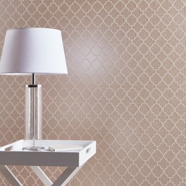 Graham & Brown Trelliage Bead Rose Gold Wallpaper 105127