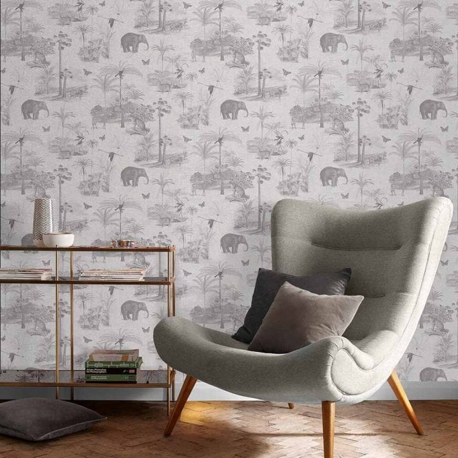 Graham & Brown  Tropique Zoo Canvas Wallpaper 107599