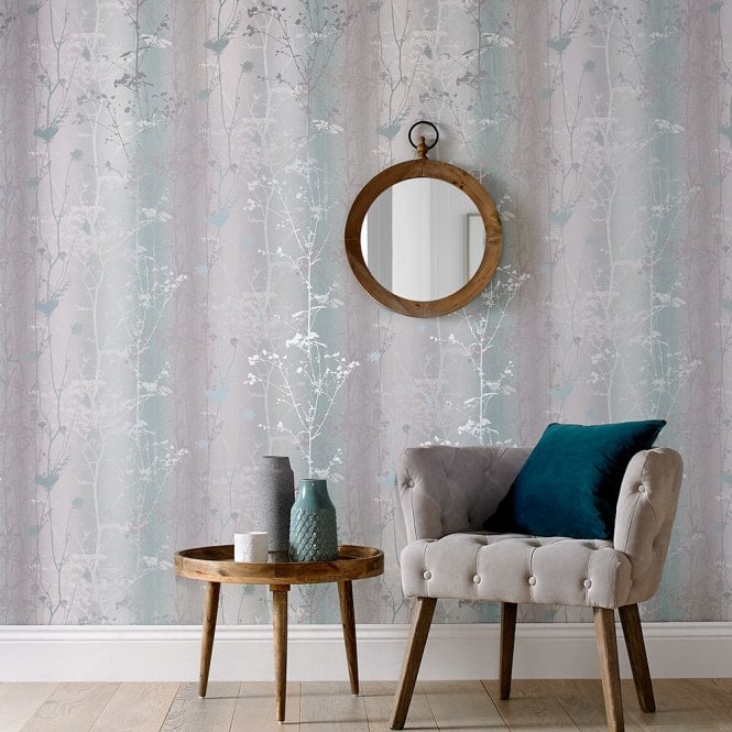 Graham & Brown   Wildflower Mint Wallpaper 104073