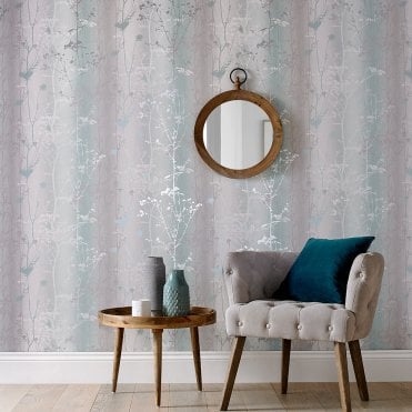 Graham & Brown  Wildflower Mint Wallpaper 104073