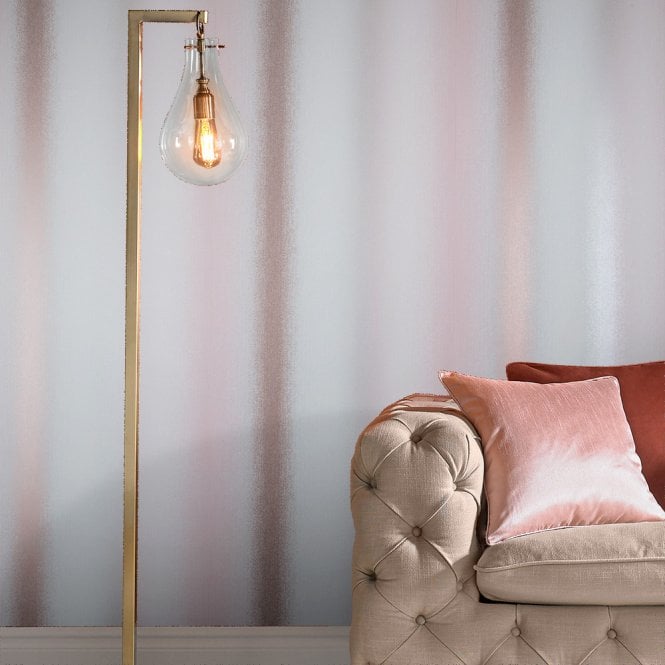 Graham & Brown  Wildflower Stripe Blush Wallpaper 104076