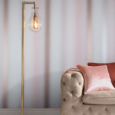 Graham & Brown Wildflower Stripe Blush Wallpaper 104076