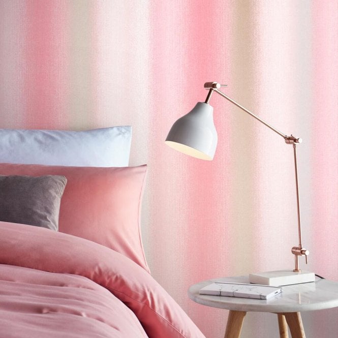 Graham & Brown  Wildflower Stripe Coral Wallpaper 105899