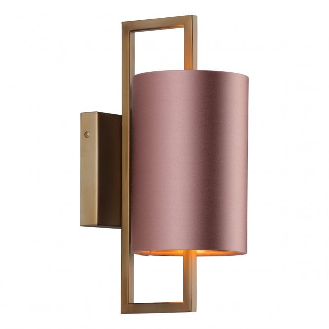 Hampstead Shaded Single wall light Antique Brass