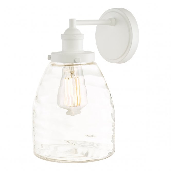 Laura Ashley  Ainsworth Outdoor Wall Light Matt Cream Glass IP44