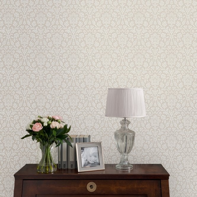 Laura Ashley  Annecy Dove Grey Wallpaper 113369