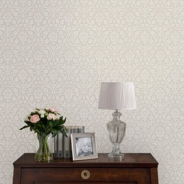 Laura Ashley Annecy Dove Grey Wallpaper 113369