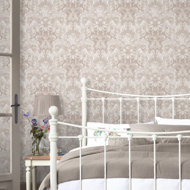 Laura Ashley  Apolline Dove Grey Wallpaper 119843