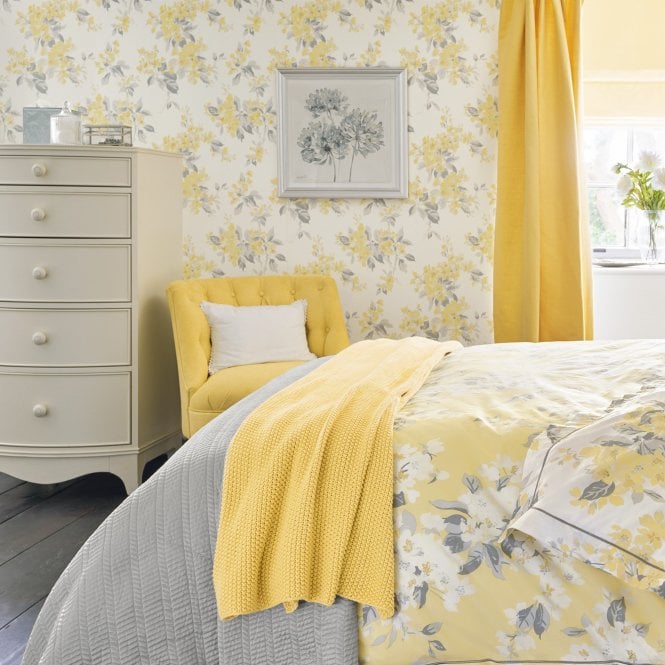 Laura Ashley  Apple Blossom Sunshine Wallpaper 113366