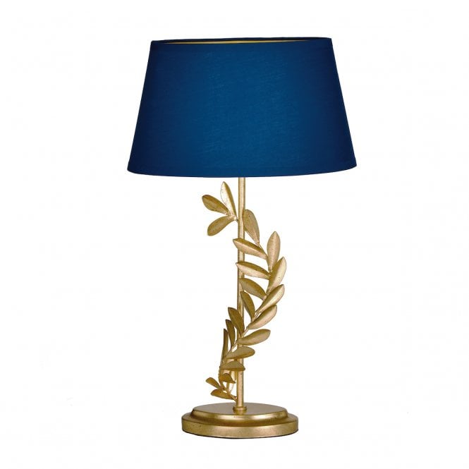 Laura Ashley  Archer Table Lamp Leaf Design Gold With Shade