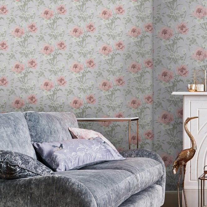 Laura Ashley  Aurelie Natural Wallpaper 113395