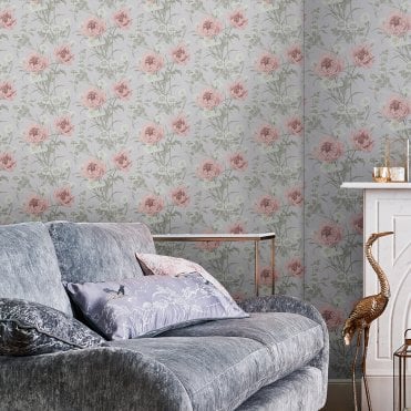 Laura Ashley Laura Ashley Aurelie Natural Wallpaper 113395
