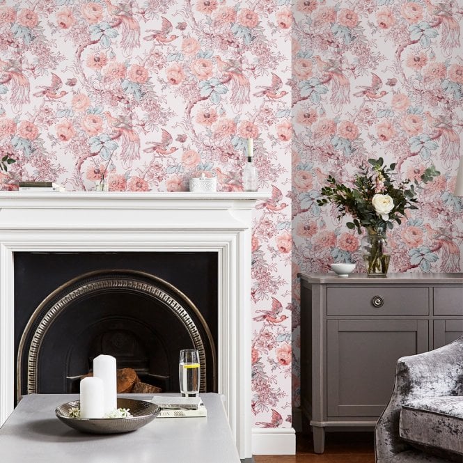 Laura Ashley  Birtle Blush Wallpaper 115269