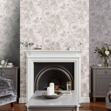 Laura Ashley Birtle Dove Grey Wallpaper 117805