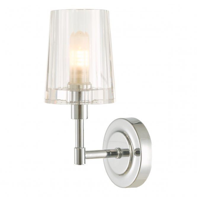 Laura Ashley  Blake Bathroom Wall Light Crystal Polished Chrome IP44
