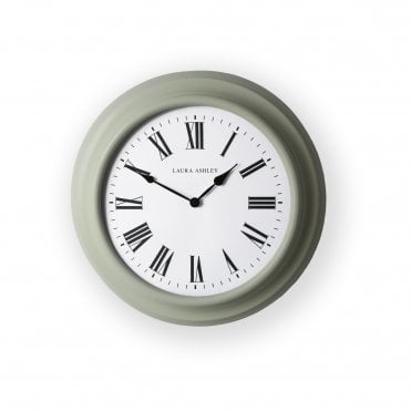 Laura Ashley Brookvale Large Station Clock Sage Leaf Green 115788