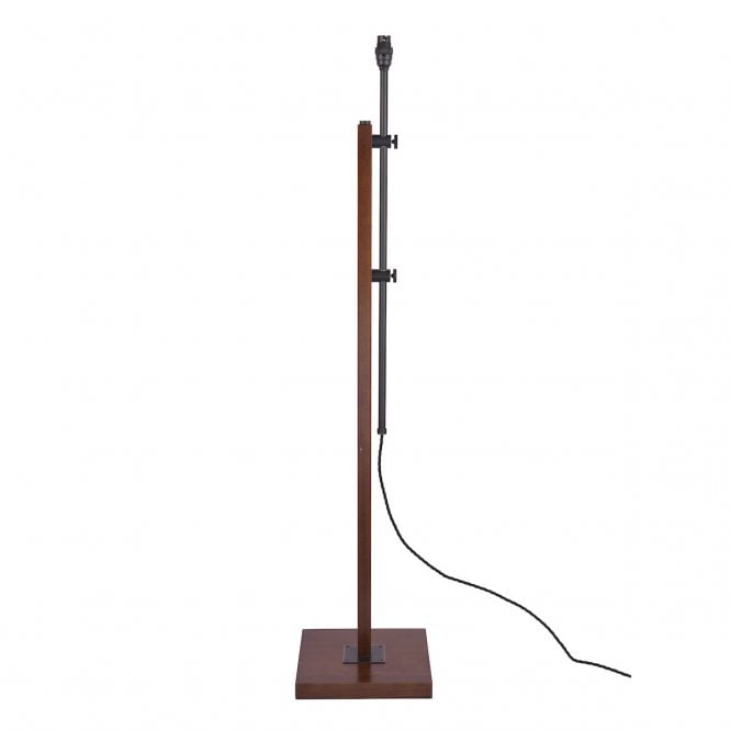Laura Ashley  Burdale Adjustable Floor Lamp Dark Wood & Industrial Brass Base Only