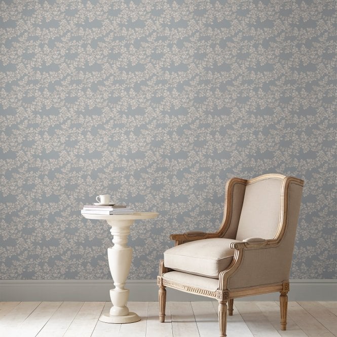 Laura Ashley  Burnham Pale Seaspray Wallpaper 114904
