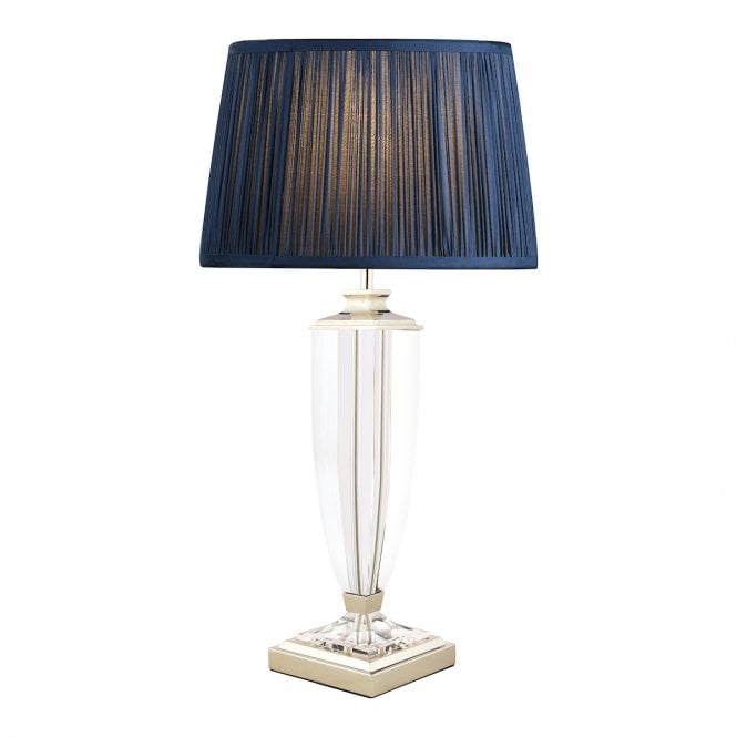 Laura Ashley  Carson Large Table Lamp Polished Nickel & Crystal Base Only