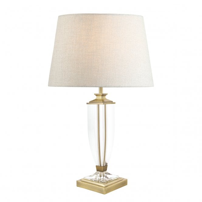 Laura Ashley  Carson Medium Table Lamp Antique Brass & Crystal Base Only
