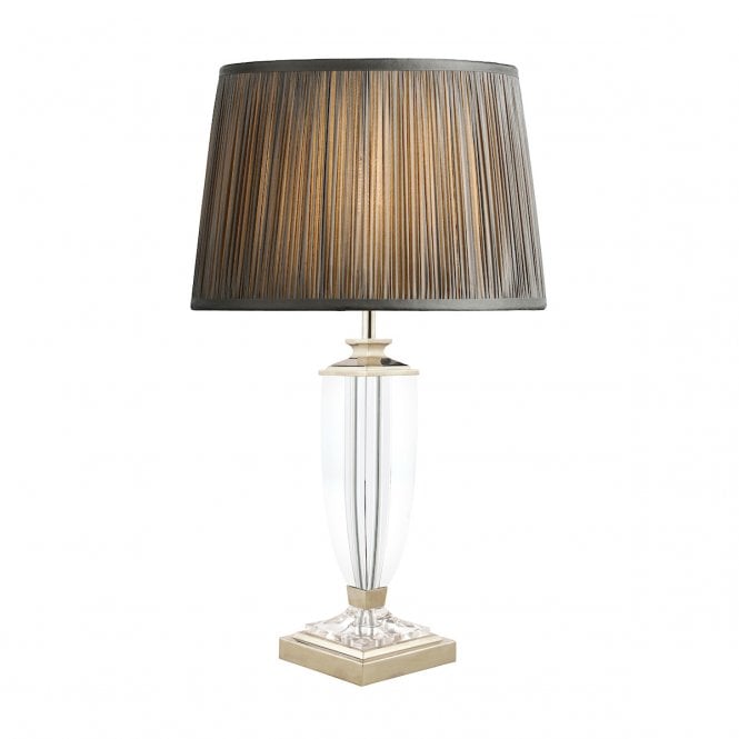Laura Ashley  Carson Medium table Lamp Polished Nickel & Crystal Base Only