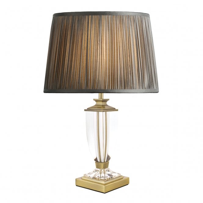 Laura Ashley  Carson Small Table Lamp Antique Brass & Crystal Base Only